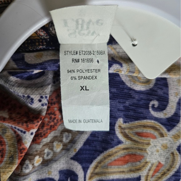 Sew In Love Blue and Gold long Sleeve Blouse with Mandarin Collar - Picture 5 of 5